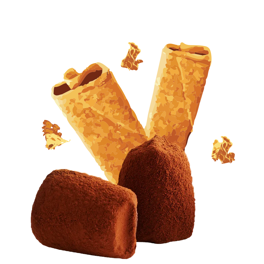 Crispy Crepe Dentelle Chocolate Truffles - bulk